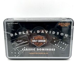 Harley-Davidson‎ Classic Dominoes Double Six Set 2003 Sealed New In Tin